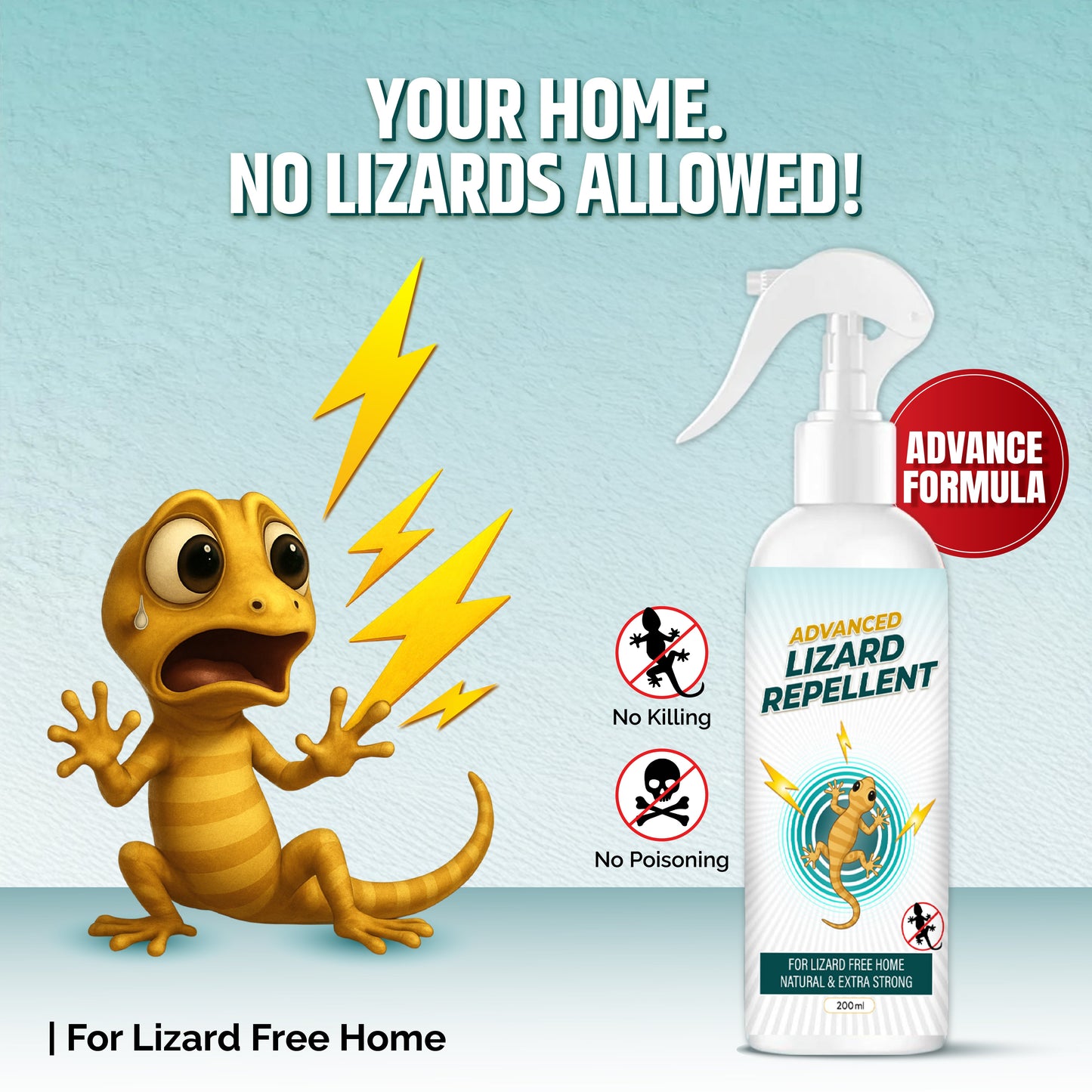 Lizard-Shield Lizard Repellent Spray | Chemical-Free Anti Lizard Spray For Home & Office