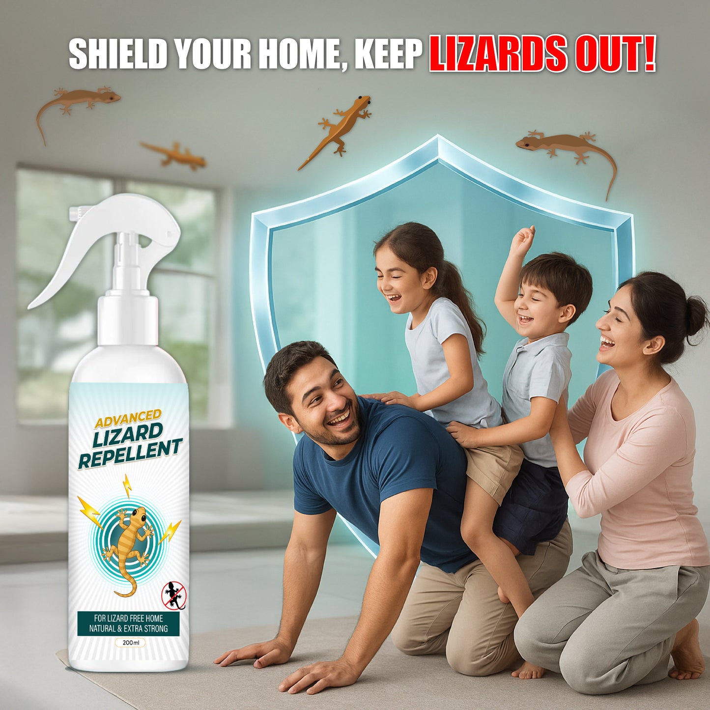 Lizard-Shield Lizard Repellent Spray | Chemical-Free Anti Lizard Spray For Home & Office