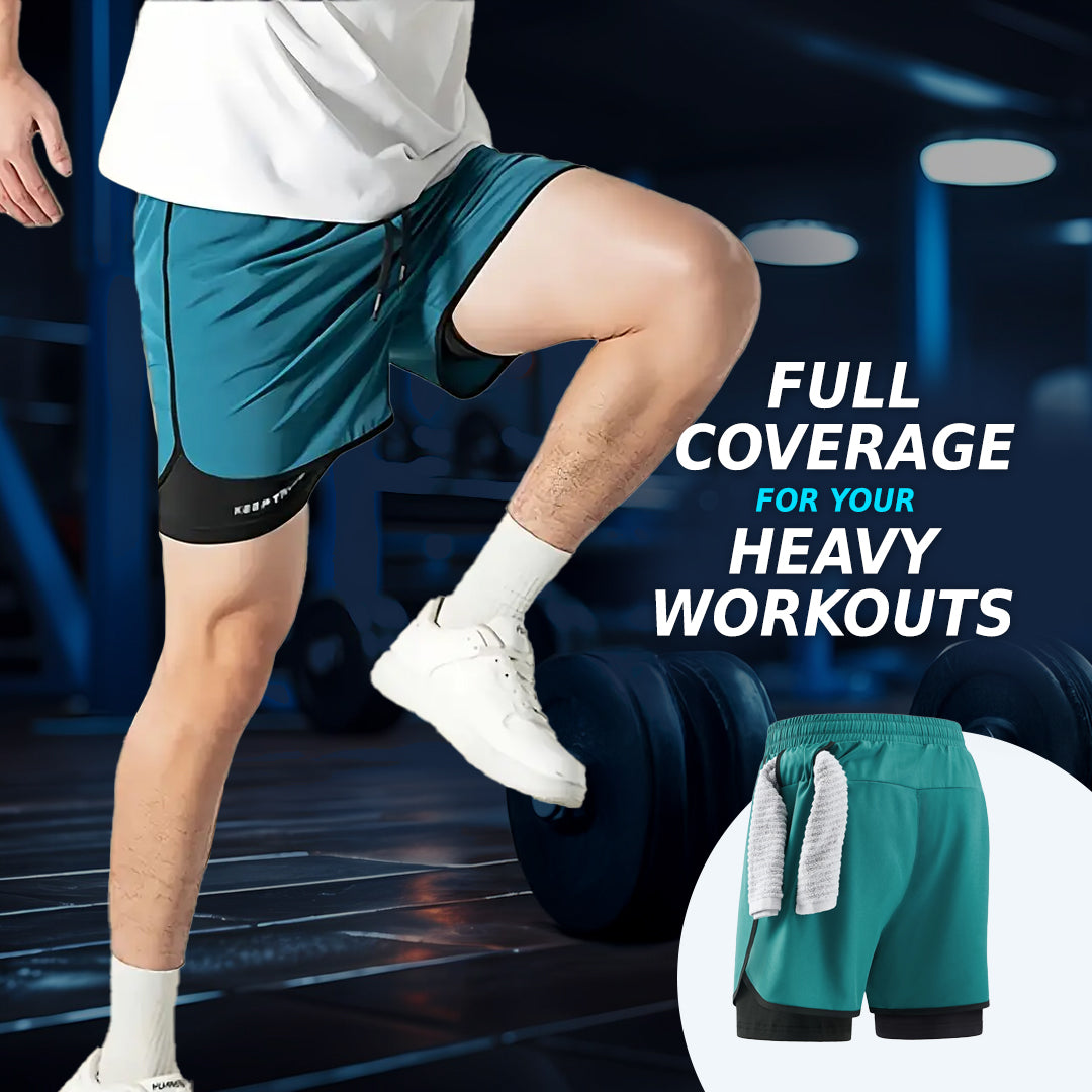 UrbanFlex™ - 2-in-1 Double Layer Shorts With Inner Pocket 🏃‍♂️ (Buy 1 Get 1 Free🔥)