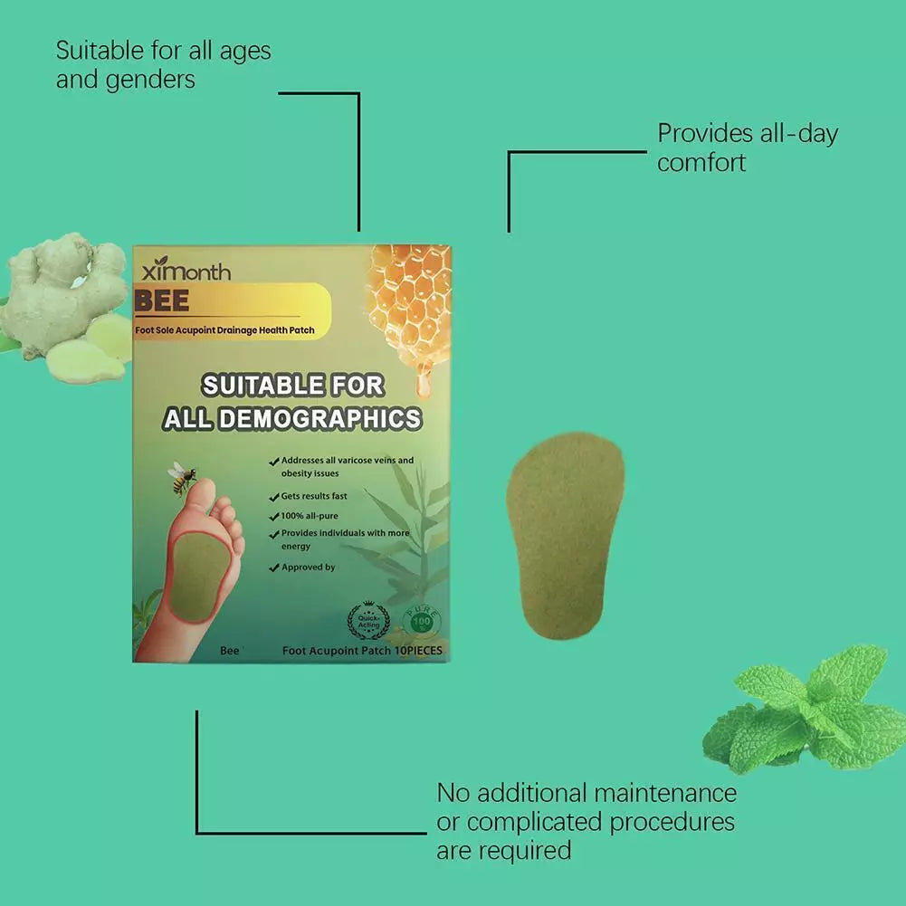 DetoxBee™ - Bee Venom Foot Patches 🐝✨ (Buy 1 Get 1 Free🔥🔥)