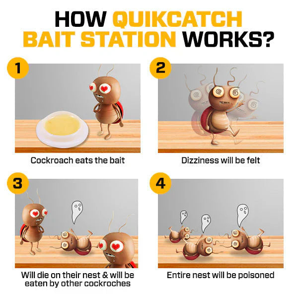 QuikCatch Roach Ace Bait Station (Buy Now - Limited Stock🔥🔥)