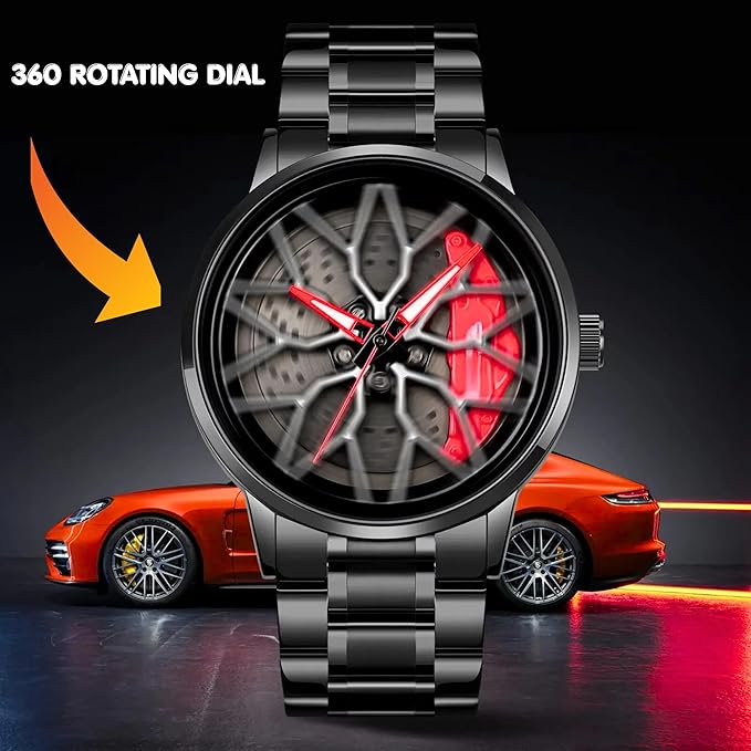 GyroSpin™ - Sports Car Edition Spinning Wheel Wrist Watch ⚡🏎️