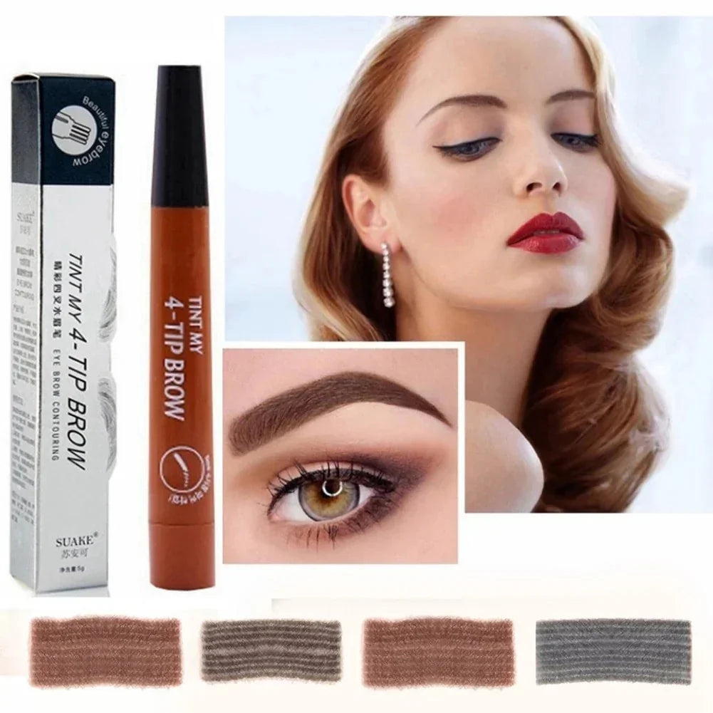 Waterproof 4 Points Long Lasting Eyebrow Pen - (BUY 1 GET 1 FREE🔥🔥)